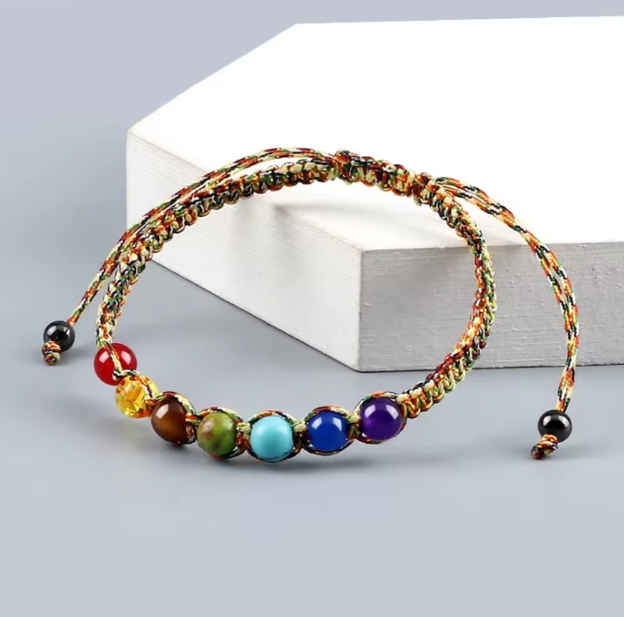 pulsera 7 chakras piedra natural