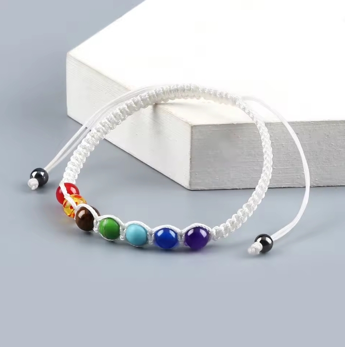 pulsera 7 chakras piedra natural