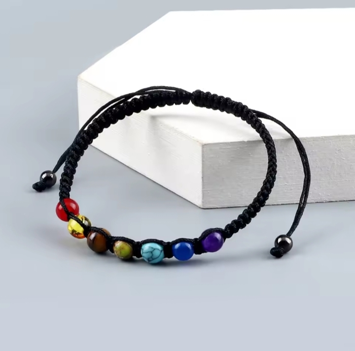 pulsera 7 chakras piedra natural