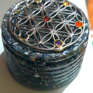 🌀 orgonita chakra kundalini – flor de la vida