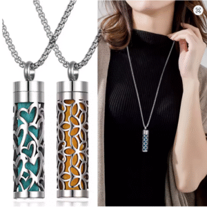 Collar aromaterapia de tira para aceites esenciales- acero inoxidable